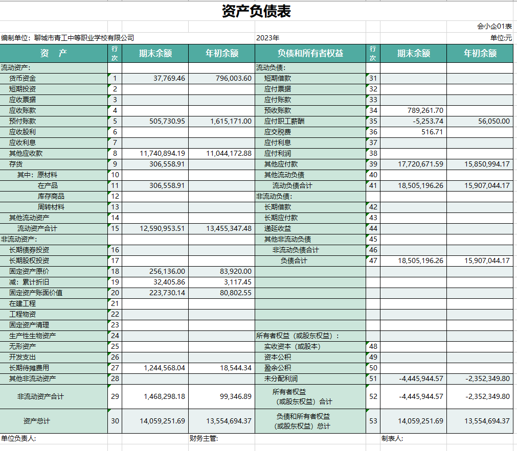 2023年度利润表及资产负债表(图2)